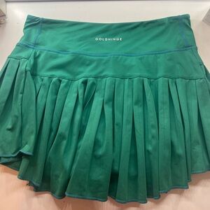 Green Athletic gold hinge skirt